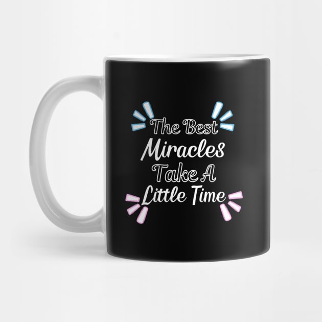 The Best Miracles Take A Little Time Gender Reveal Baby Shower by HobbyAndArt